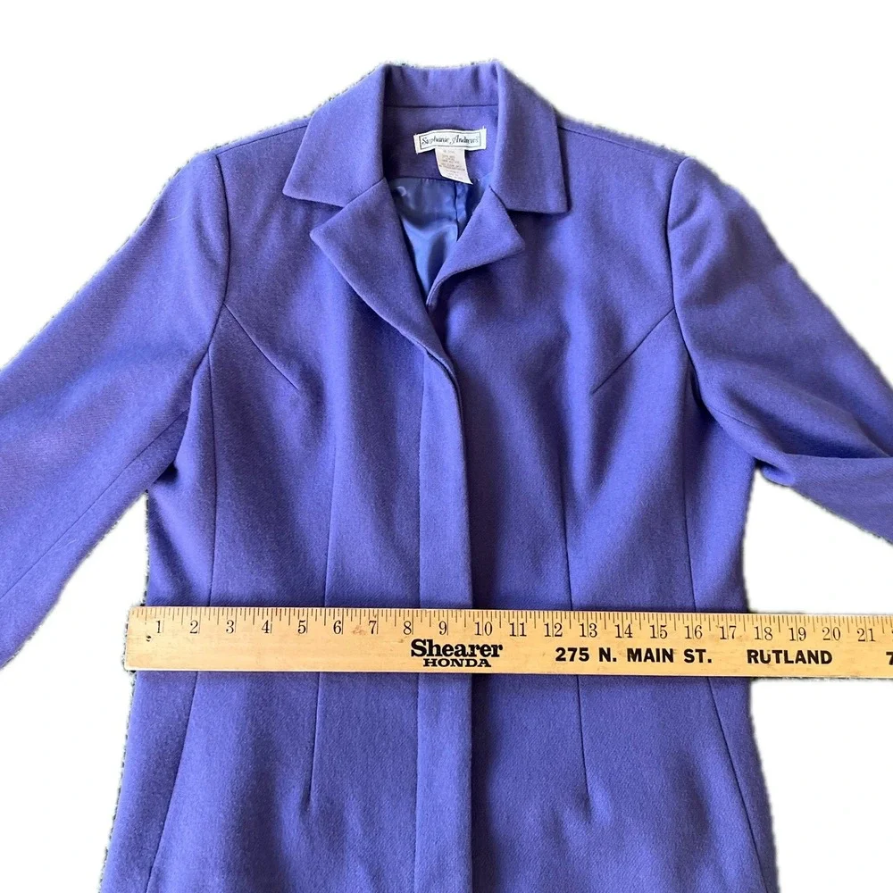 Vintage Violet Purple 100% Wool Blazer Jacket Women Size 10 Vintage Cottagecore